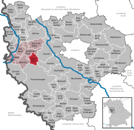 Kaart van Dombühl