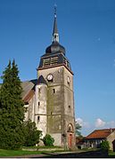 Iglesia de Domjevin, reconstruida después de la I Guerra mundial casi idénticamente a la de 1733.
