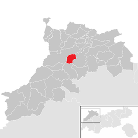 Poloha obce Forchach v okrese Reutte (klikacia mapa)