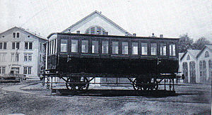 Eisenbahnwaggon aus der Produktion der Reifertschen Waggonfabrik (1872)