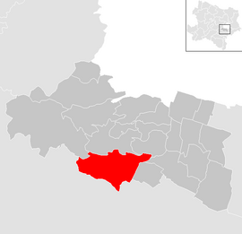 Poloha obce Gaaden v okrese Mödling (klikacia mapa)