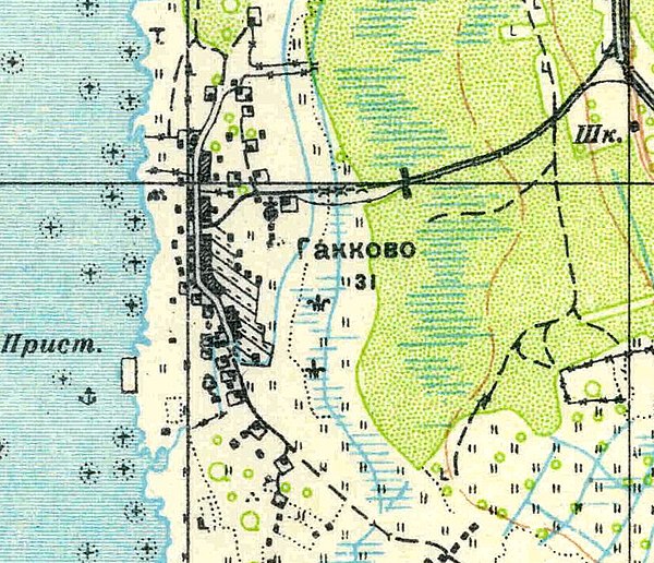 План деревни Гакково. 1930 год