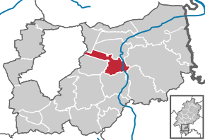 Poziția Groß-Zimmern pe harta districtului Darmstadt-Dieburg