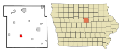 Location of Hubbard, Iowa