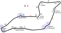 Layout of the Autodromo Enzo e Dino Ferrari