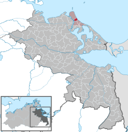 Läget för kommunen Karlshagen i Landkreis Vorpommern-Greifswald