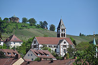 96. Platz: R.kaelcke mit St.-Johannes-Kirche in Stuttgart-Untertürkheim