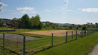 Bouleplatz, Spielplatz und Beachvolleyballfeld am Schleifgraben