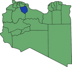 Die Lage von Munizip Bani Walid in Libyen