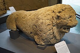 Lion gallo-romain exposé au Musée de l'Ardenne.