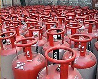 LPG cylinders in India Liquefied petroleum gas cylinders.jpg