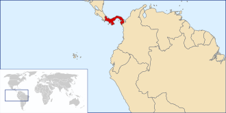 Lage von Panama in Mittel-/Südamerika