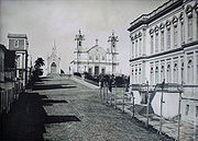 Vista da Praça da Matriz em meados da década de 1880. Acervo do Museu Joaquim Felizardo