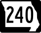 Route 240 marker