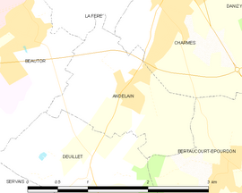 Mapa obce Andelain