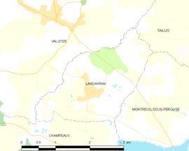 Mapa obce Landavran