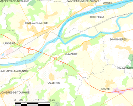 Mapa obce Villandry