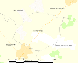Mapa obce Montbarrois
