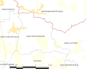 Poziția localității Saint-Jean-de-Savigny
