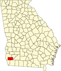 Locatie van Miller County in Georgia