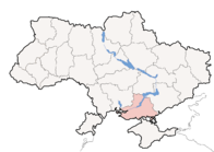 Херсонская область на карте Украины