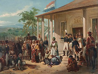 The Submission of Prince Dipo Negoro to General De Kock (1830) by Nicolaas Pieneman