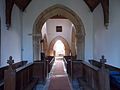 St Nicholas chancel, nave, and tower arch from the chancel east window