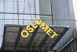 Inngangspartiet til OsloMet i Pilestredet 35, Oslo.