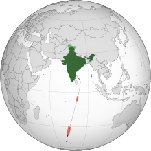 Doglegged flight path of a PSLV launch to polar inclinations avoiding Sri Lankan landmass PSLV XL C40 Cartosat-2F hazard zones for falling stage debris based on NOTAM.svg