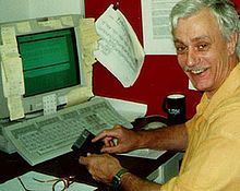 Jan van Paradijs at work at NASA/Marshall in early 1993 during BATSE observations aboard the Compton Gamma Ray Observatory