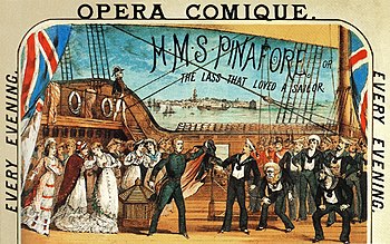 H.M.S. Pinafore; or, The Lass that Loved a Sailor; Plakat zur Uraufführung