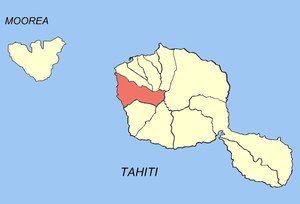 Location of the commune (in red) within the Windward Islands