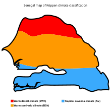 Senegal map of Koppen climate classification Senegal map of Koppen climate classification.svg