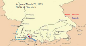 Сосредоточение французских и австрийских войск в районе Штоккаха.