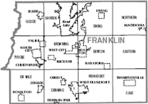 Карта округа Франклин, штат Иллинойс
