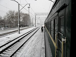 Trans-Siberian railway at Nazivaevskaya (Назыв...
