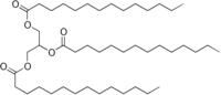 Skeletal formula of trimyristin