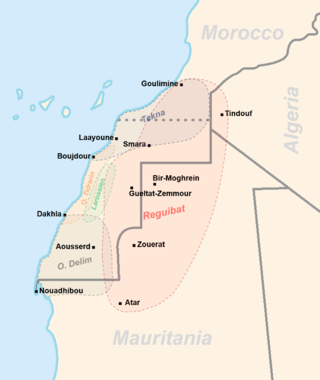 Tribal map of Sahrawi peoples