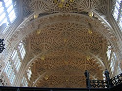 Pendant fan vault of Henry VII's chapel at Westminster Abbey Westminster abbey16.jpg