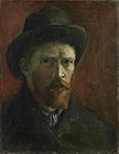Self-Portrait with Dark Felt Hat, 1886 Van Gogh Museum, Amsterdam (F208a)