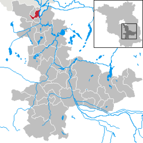Poziția Zeuthen pe harta districtului Dahme-Spreewald