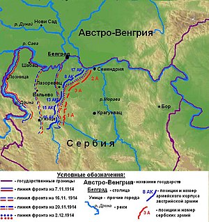 Становішча на сербскім фронце перад пачаткам контрнаступлення сербскіх войскаў