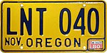 Номерной знак пассажира штата Орегон 1980 года.jpg