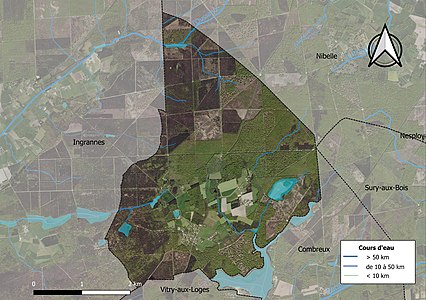 Carte orthophotographique de la commune en 2016.