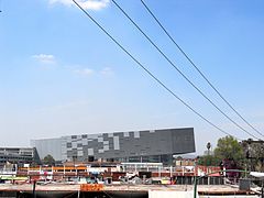 La Arena Ciudad de México vista desde un puente peatonal cerca del Metro Ferrería/Arena Ciudad de México el 7 de marzo del 2012.