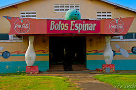 Abandoned bowling alley in Fort Gulick