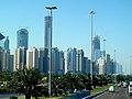 Image 6Road in front, skyline in background (Abu Dhabi, Middle East) (from Skyline)