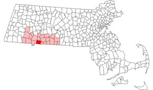 Location of the Town of Agawam in Hampden Coun...