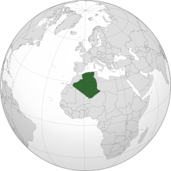 موقعیت  الجزایر  (dark green)