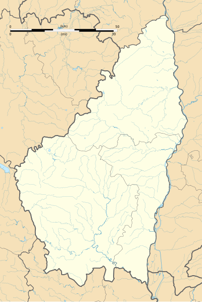 Mapa konturowa Ardèche